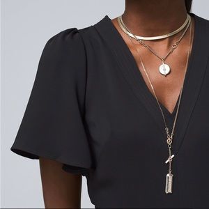 NWT WHBM Mixed Metal Convertible Multi-Strand Necklace